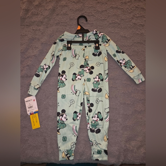 Disney Kids Pajama Set - Mint Green Mickey Mouse - Picture 3 of 3